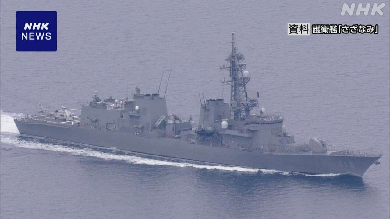 台湾海峡通過の海上自衛隊の護衛艦 5か国による共同訓練に参加