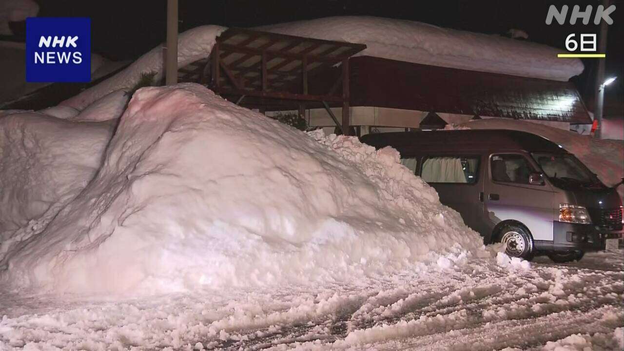 青森 雪に埋もれ男性死亡 屋根から落雪か