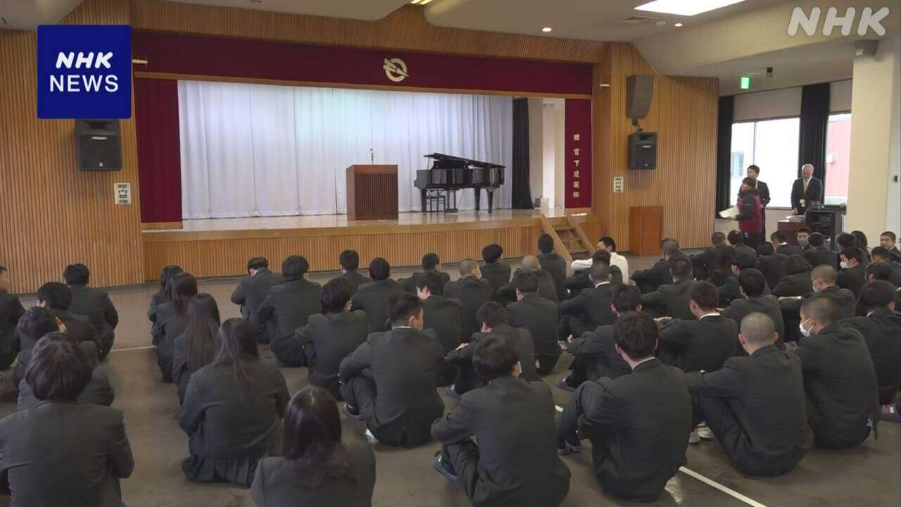 石川 輪島の門前高校 地元の公民館で始業式 校舎に被害判明で