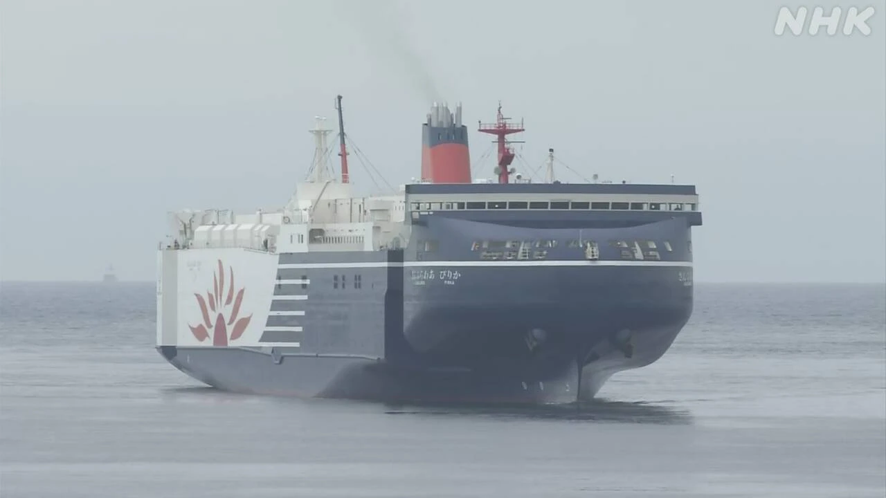 津波影響で沖合待機していたフェリーが次々と入港