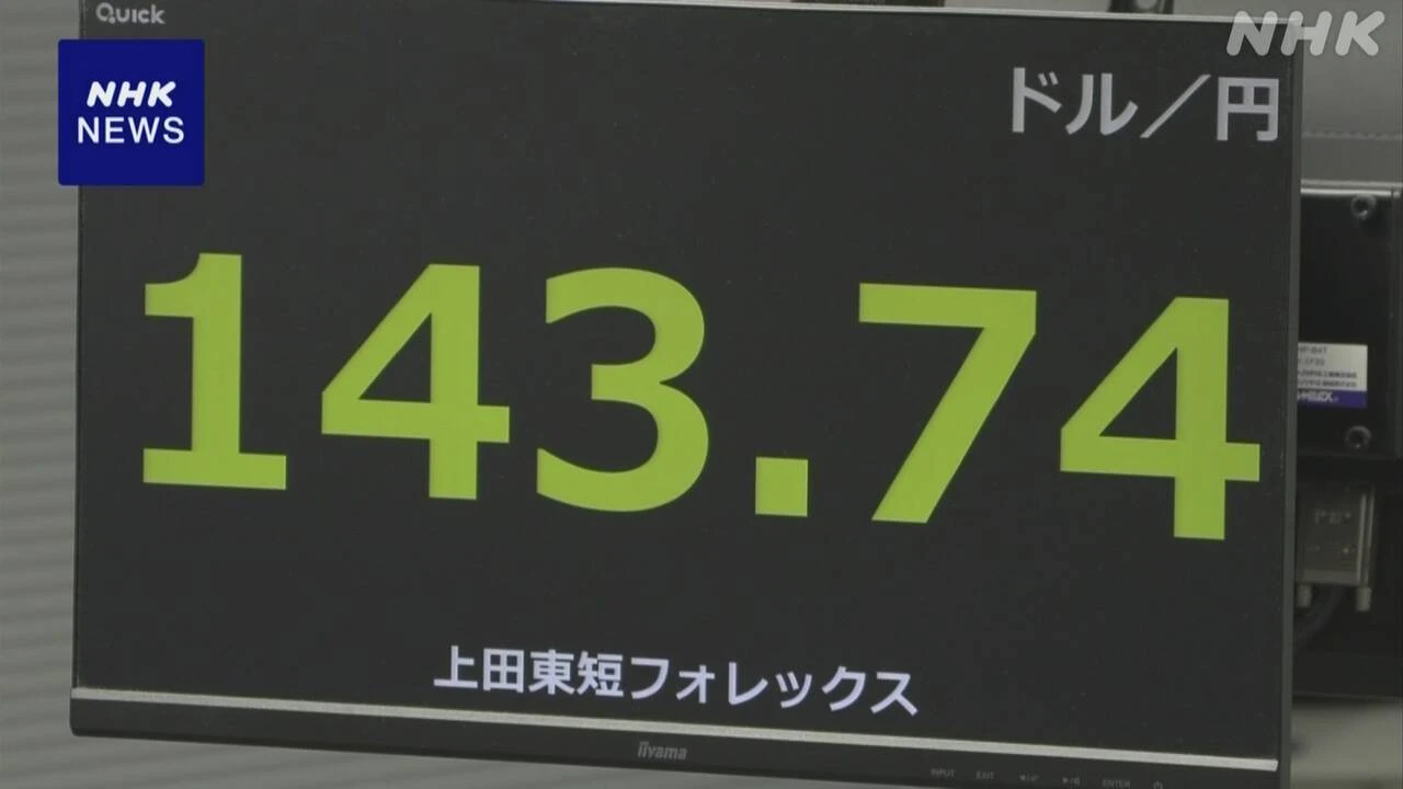円相場 値下がり 日米の金利差拡大を意識 円売る動き広がる