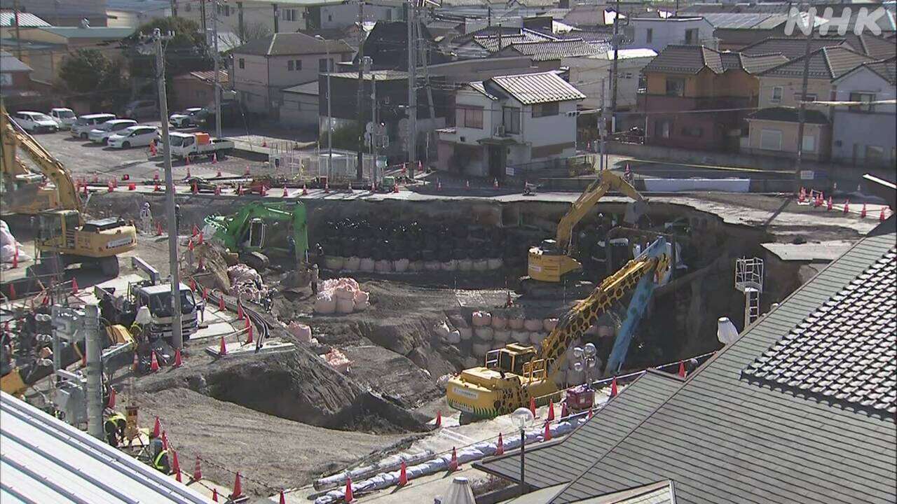 埼玉 道路陥没「損傷大きければ完全復旧に2、3年の可能性も」