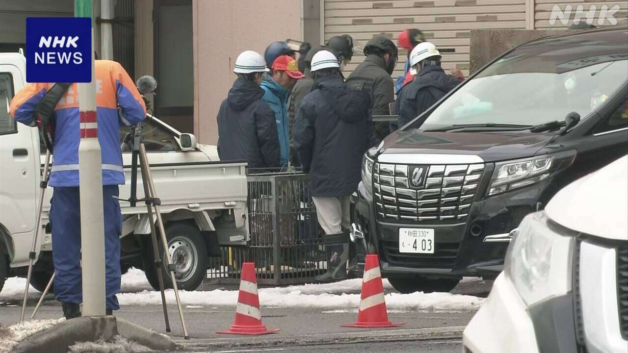 秋田 自動車整備工場にクマ入り込む