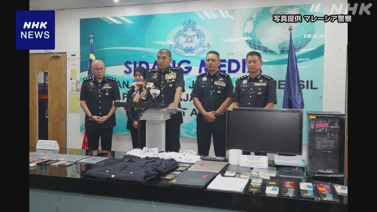 マレーシアで特殊詐欺摘発 日本人13人拘束 警察官かたり詐取か