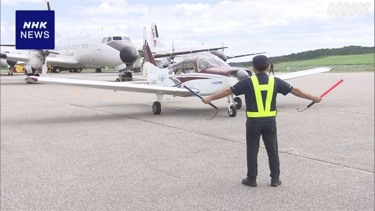 日本航空大学校石川で飛行訓練再開 学生の飛行機が能登の空へ