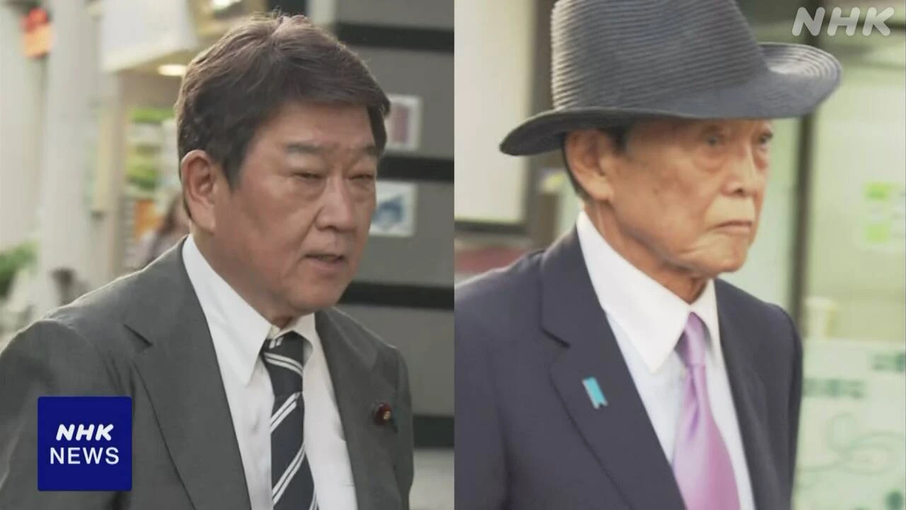 自民 麻生氏と茂木氏が会談 臨時総裁選の情勢めぐり意見交換か