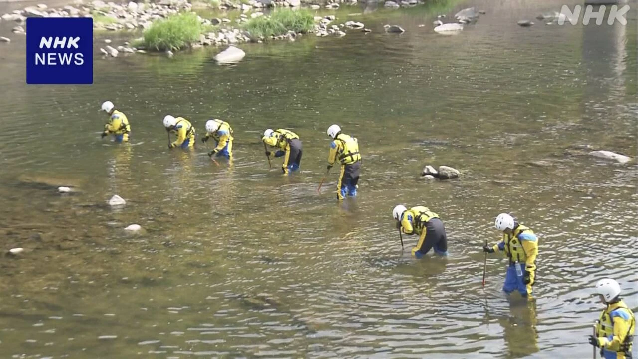 西日本豪雨から7年 広島県内の川で行方不明者を捜索