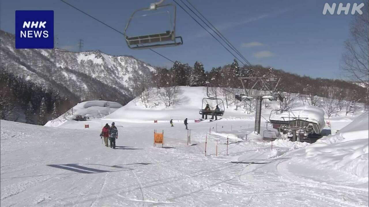 新潟 湯沢町 大雪で一部コース閉鎖のスキー場 再開へ除雪作業