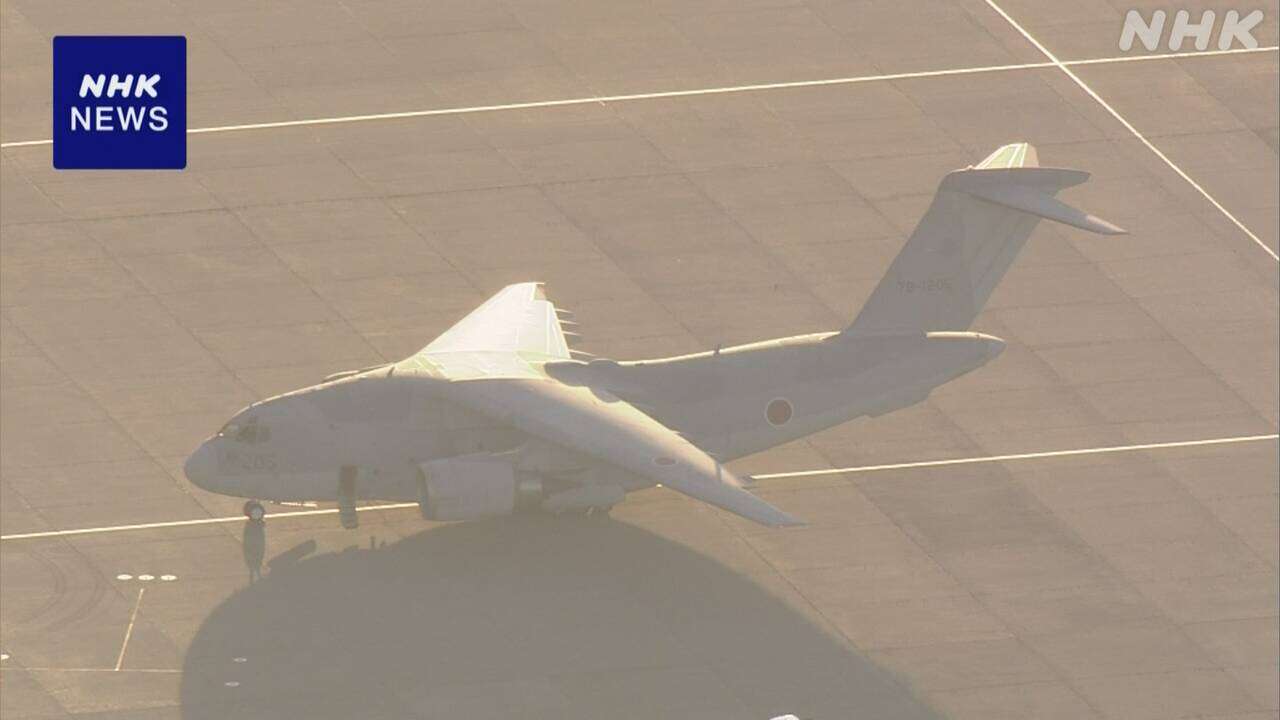 緊急着陸の空自輸送機 佐渡島の北 約800mの上空飛行中に窓開く