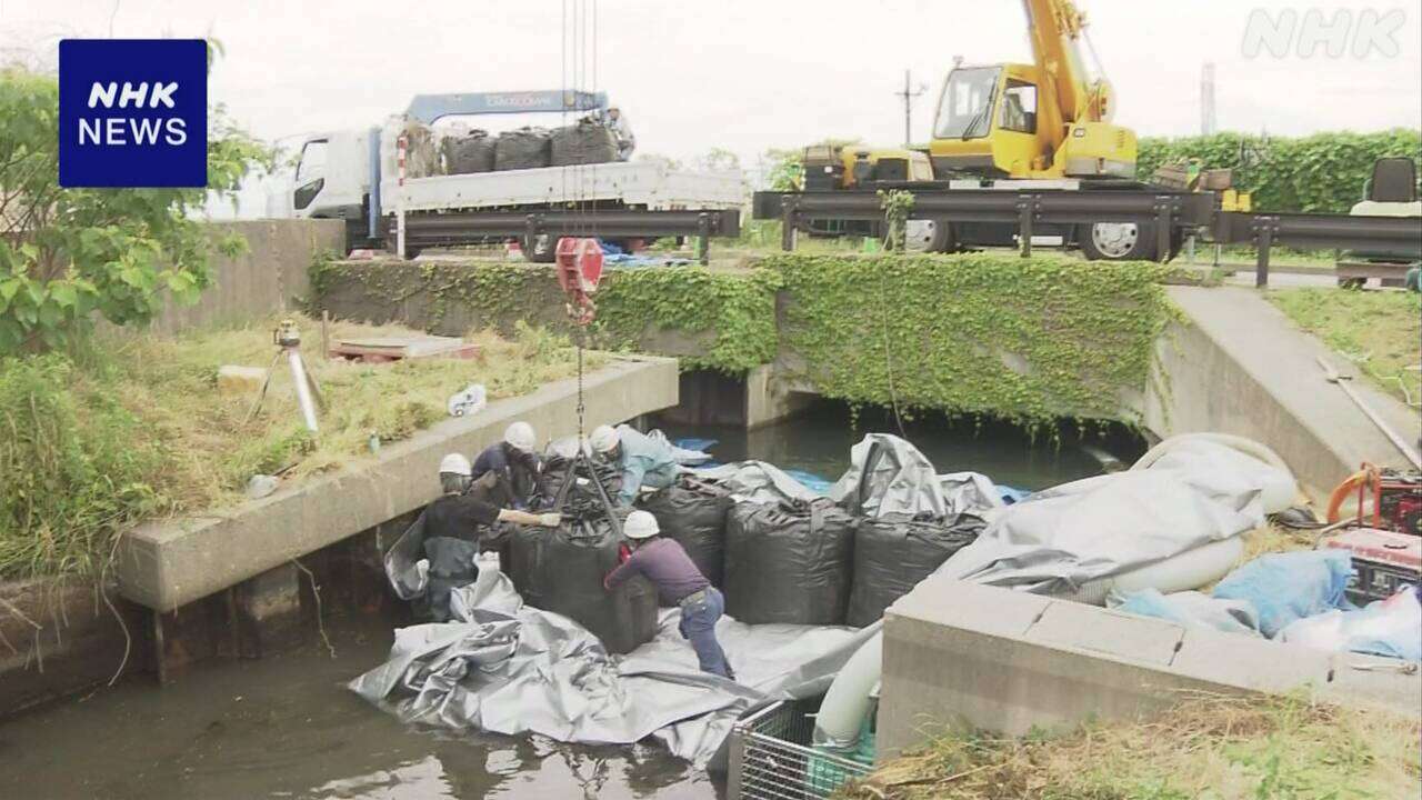 富山 地震で液状化被害の地区 雨に備え排水ポンプなど設置