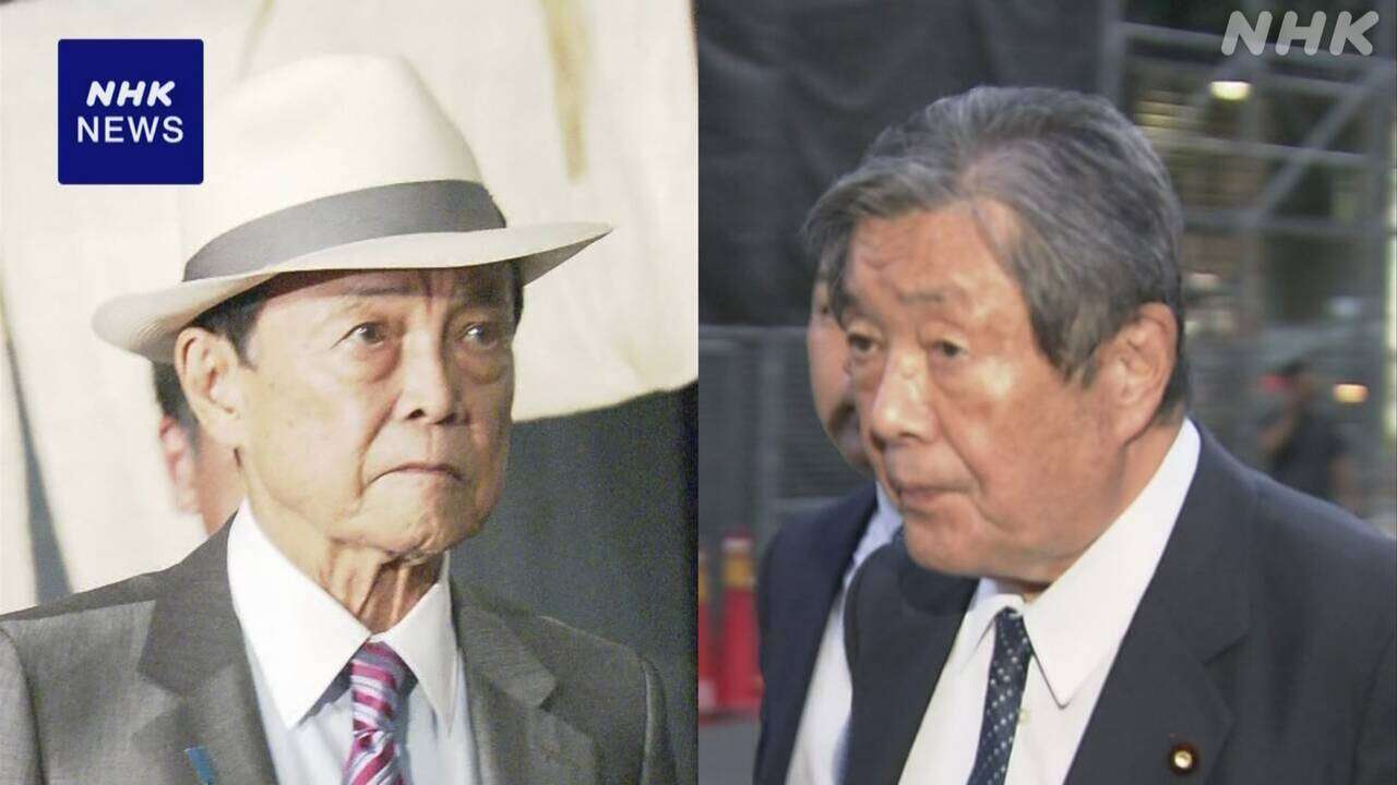 自民 麻生副総裁と森山総務会長 総裁選などめぐり意見交換