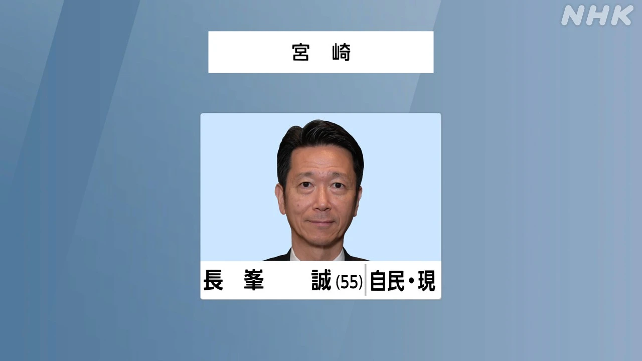 参議院選挙 宮崎選挙区 自民現職 長峯誠氏 落選確実