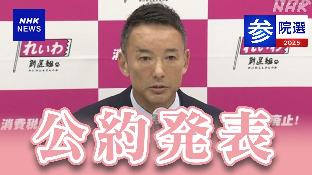 れいわ “消費税の速やかな廃止や国民1人当たり10万円給付を”
