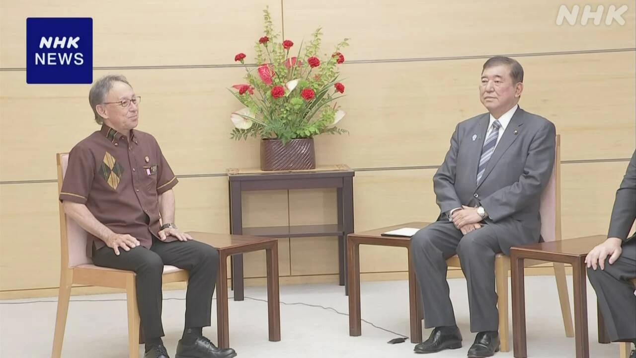 石破首相 「ひめゆりの塔」自民議員発言で沖縄 玉城知事に陳謝