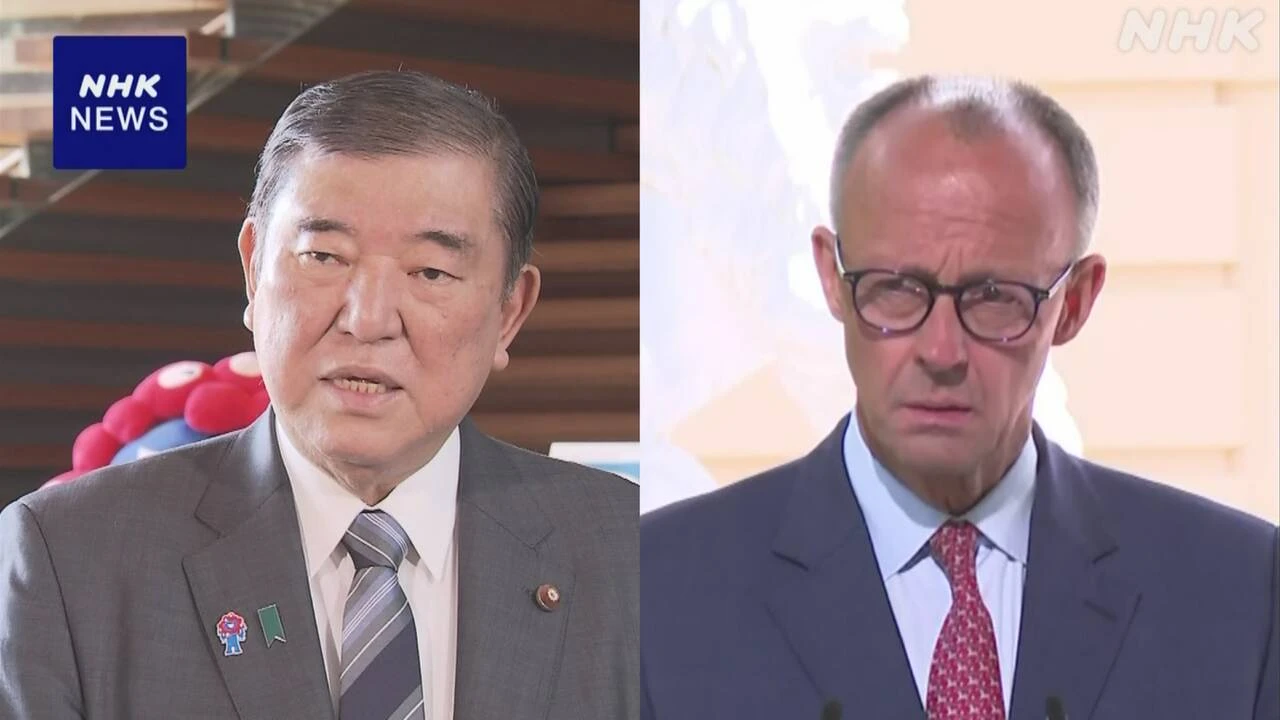 石破首相 ドイツ首相と初の電話会談 安保など課題へ連携で一致