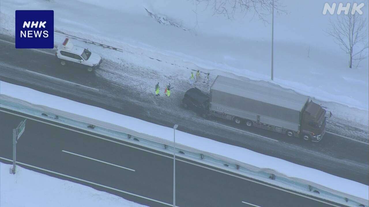 関越道 車10台関係する事故 1人死亡 凍結した路面でスリップか