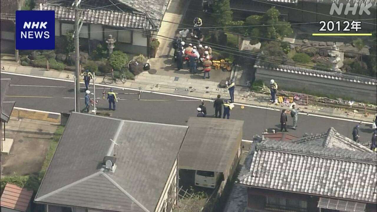 京都 亀岡 少年無免許運転で10人死傷事故から12年 現場で法要