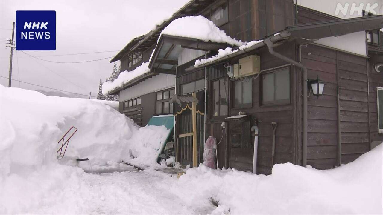 長野 栄村 屋根からの落雪で埋もれたか 1人暮らし高齢女性死亡