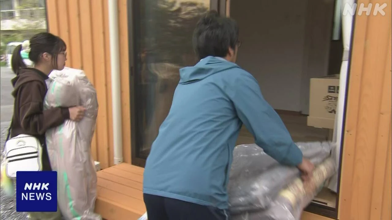 岩手 大船渡 大規模山林火災の被災者 仮設住宅への入居始まる