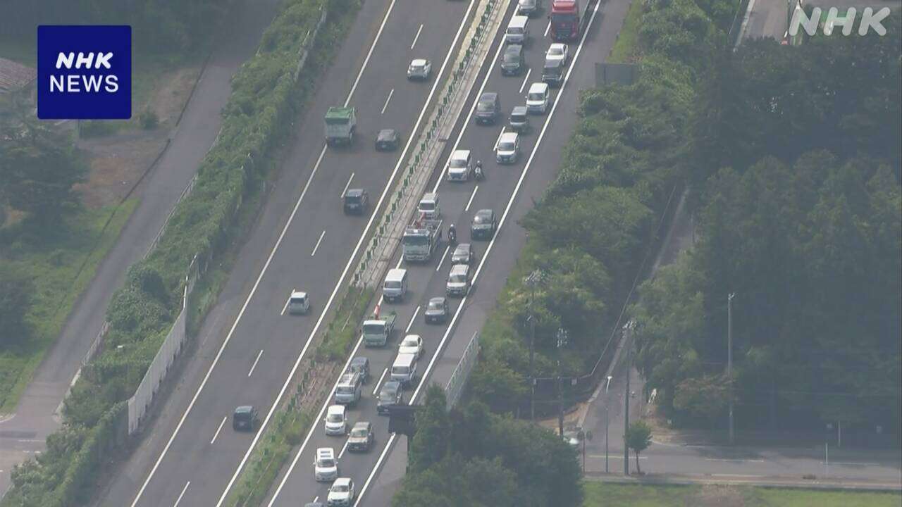 東北自動車道 一関トンネル事故で一時渋滞 車4台関係 1人軽傷