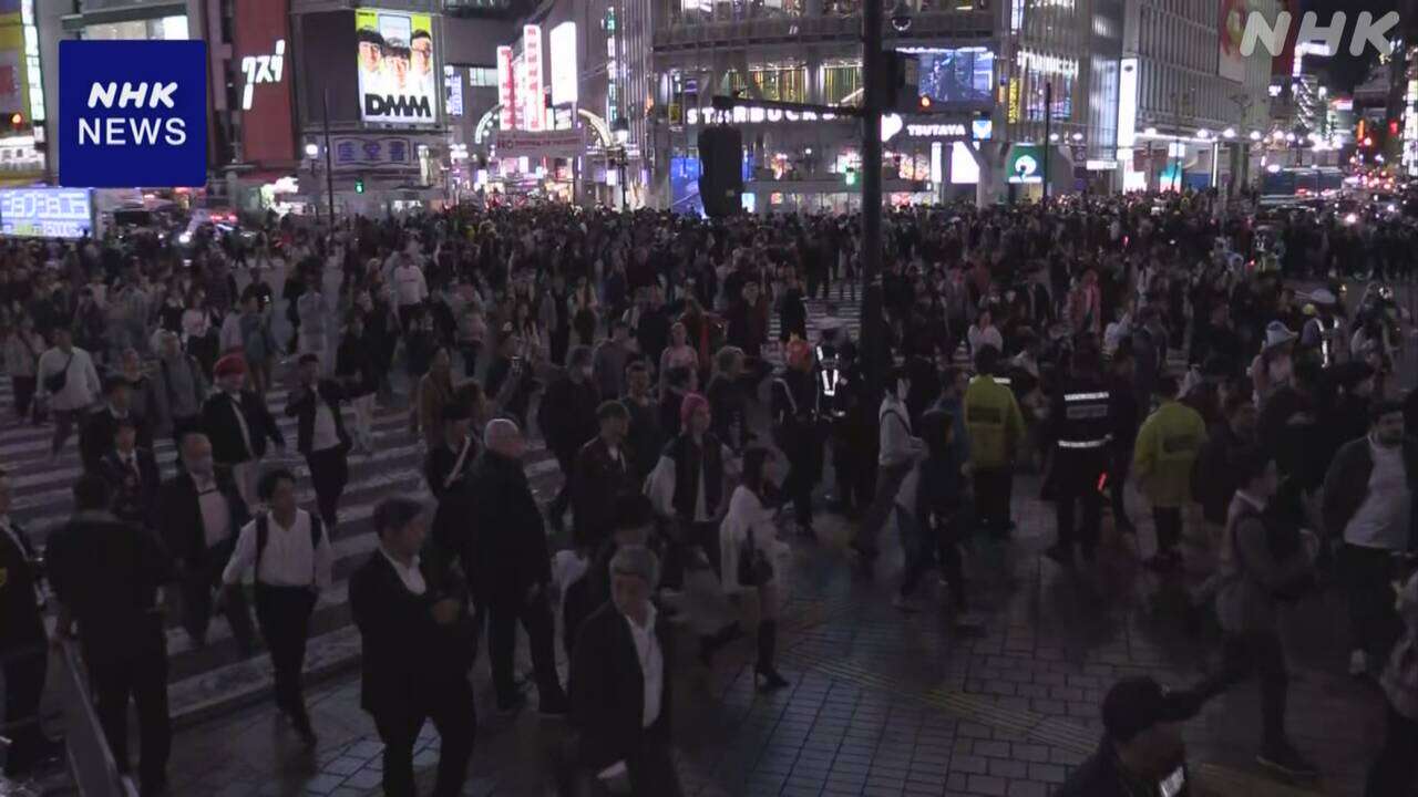 渋谷駅周辺 ハロウィーン夜の人出は去年より約20％増