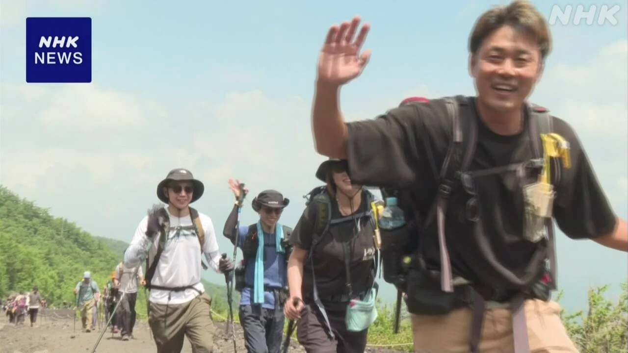 富士山 山梨県側 山開きから1週間の登山者 去年同期比約14％減