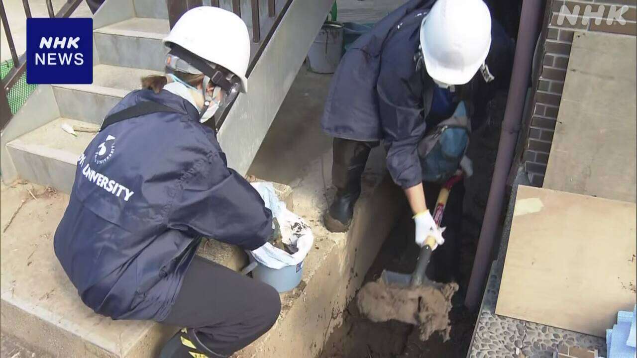 大雨被害の石川 輪島 神社境内に民間ボランティアセンター開設