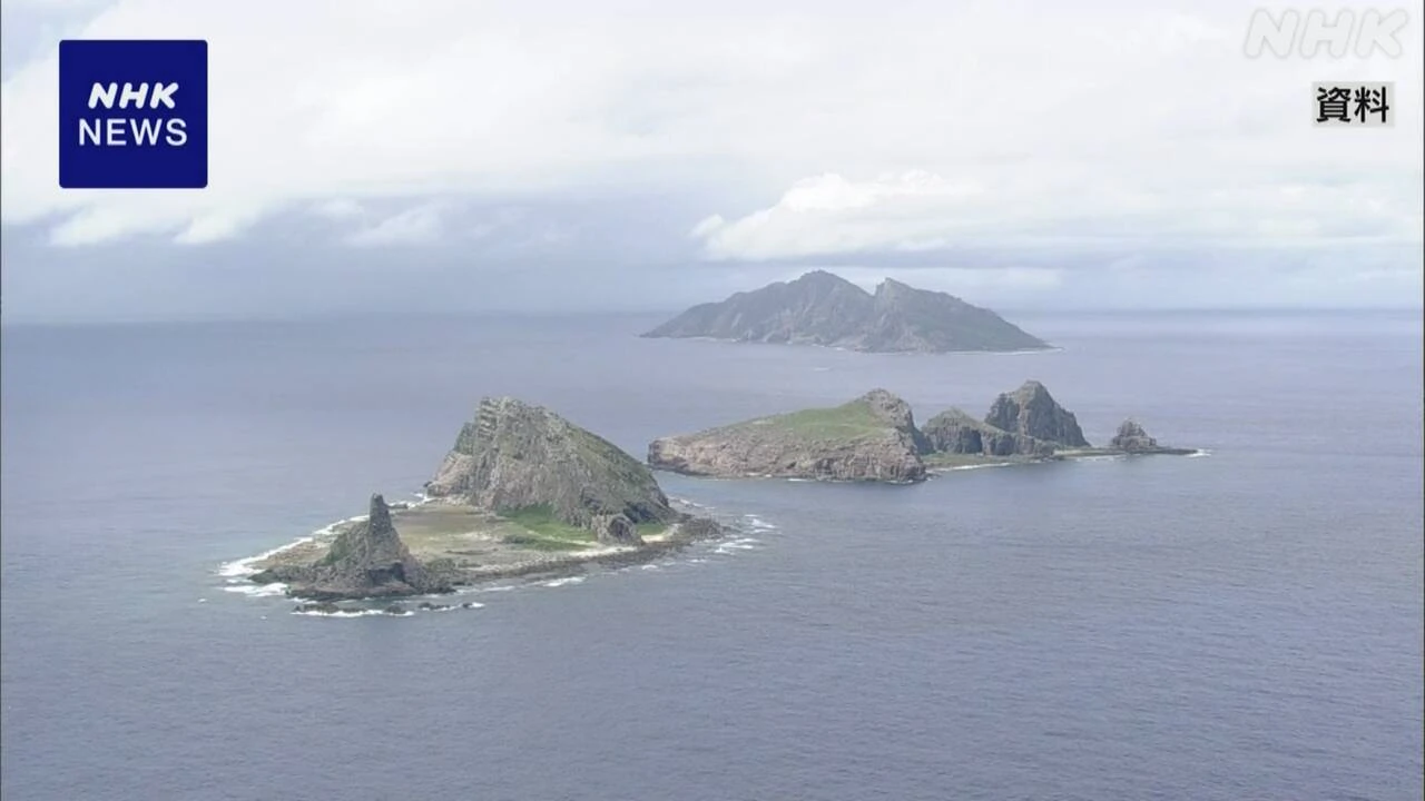 沖縄 尖閣諸島の沖合 中国海警局の船2隻が一時領海侵入