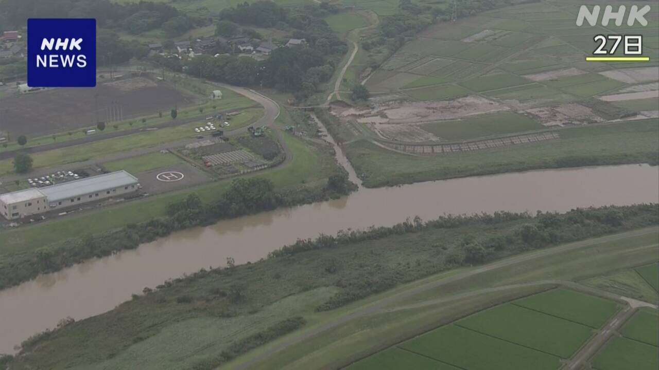 秋田 由利本荘の2河川 警報基準引き下げ 記録的大雨で堤防決壊