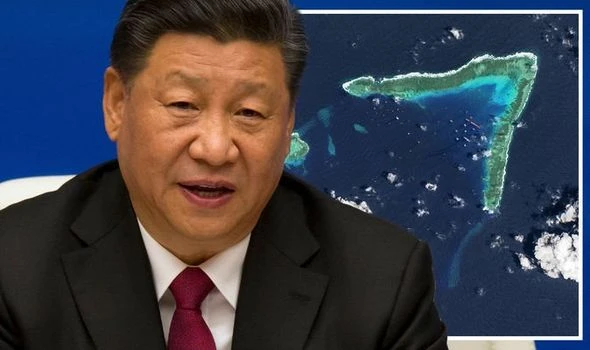 South China Sea fears: Satellite images show 'swarm' of Chinese boats in disputed waters