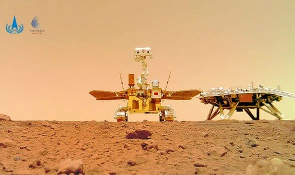 China's Mars rover beams a 'family portrait' back to Earth 'Already doing doughnuts'