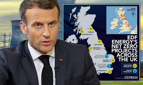 Macron’s grip MAPPED: UK’s energy dependency to increase after net zero pledge