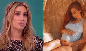 Stacey Solomon displays blossoming baby bump after being left 'gutted' by pregnancy error