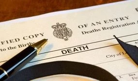 Early step you must take once someone has died to avoid committing an offence