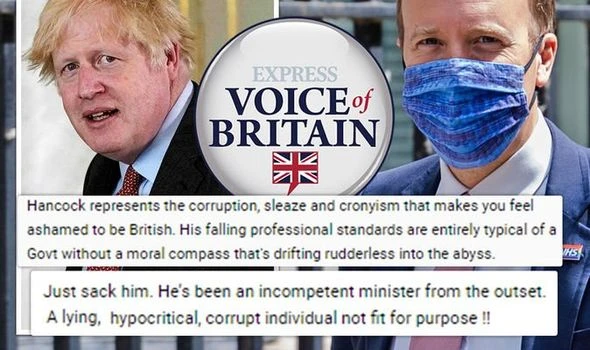 'Just sack him!' Britons call on Boris Johnson to axe Matt Hancock after cheating scandal