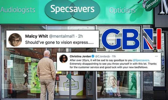 Goodbye Specsavers! Customers to boycott glasses shop after company pulls GB News adverts