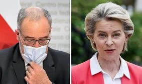 EU cracks as Von der Leyen's failure to bend Switzerland 'weakens her position further'