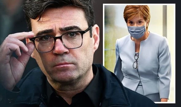 Andy Burnham confronts Sturgeon and demands compensation after Manchester travel ban