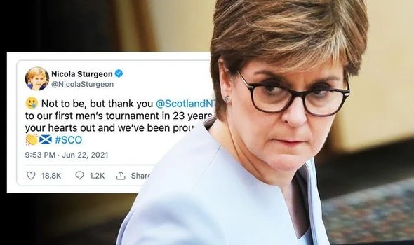 'Sick and tired!' Scots turn on Sturgeon over Euros tweet 'Going to call a replay?'