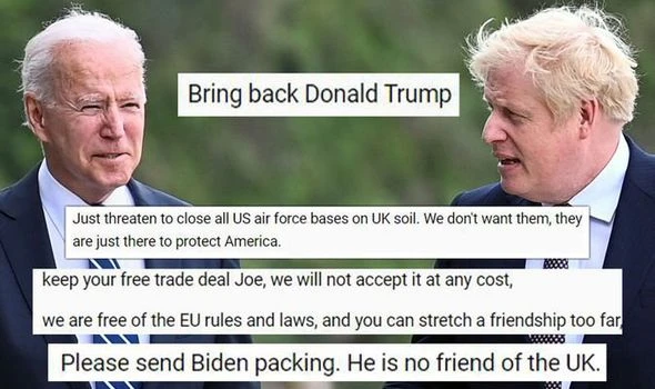 'No friend of the UK!' Boris urged to 'send Biden packing' over Brexit meddling
