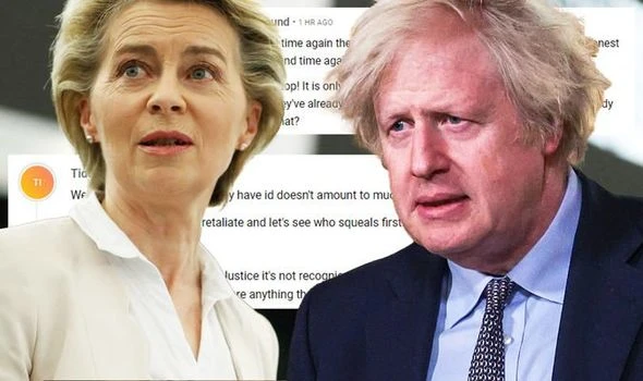 'Let's see who squeals first!' Britons 'fed up' with EU threats as Brussels eyes fightback
