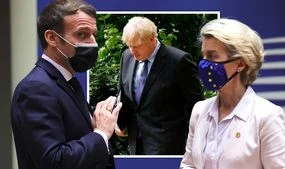 Hardliners VDL and Macron face revolt from EU leaders over 'inflexible' Brexit border plot