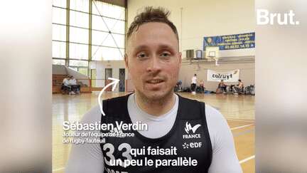 À l'entraînement avec l'équipe de France de rugby-fauteuil