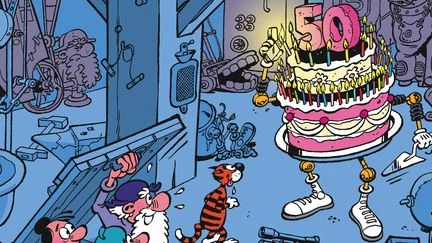 Léonard fête ses 50 ans de B.D. avec un nouvel album de et une exposition vente à Paris