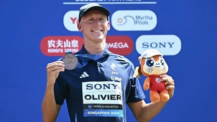 Mondiaux de natation : deux jours après son malaise, Marc-Antoine Olivier décroche la première médaille de l'équipe de France avec le bronze sur 5 km en eau libre