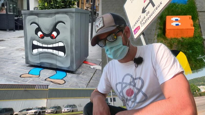 Oakoak, le street artiste de Saint-Étienne qui redessine la ville avec humour et poésie