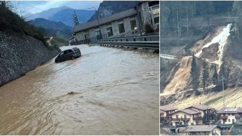 Si rompe una condotta della centrale idroelettrica, valanga d'acqua e fango sulle case ad Ardesio: evacuate sette famiglie