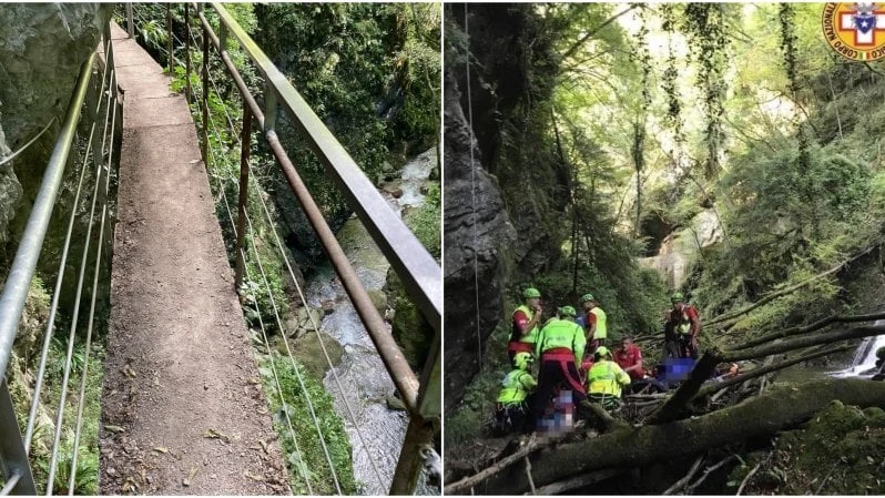 Coppia precipitata nell’Orrido della Val Sanagra, la vittima è il 65enne Amelio Diego Mandelli. Sua moglie in terapia intensiva al Niguarda