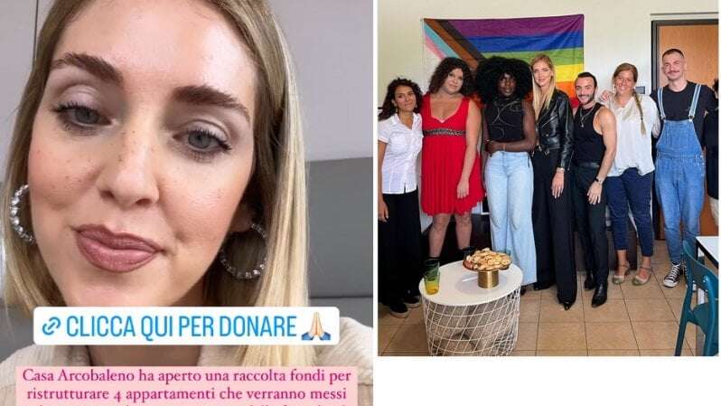 Chiara Ferragni, raccolta fondi per la Casa Arcobaleno che ospita ragazzi rifiutati dalla famiglia per il loro orientamento sessuale