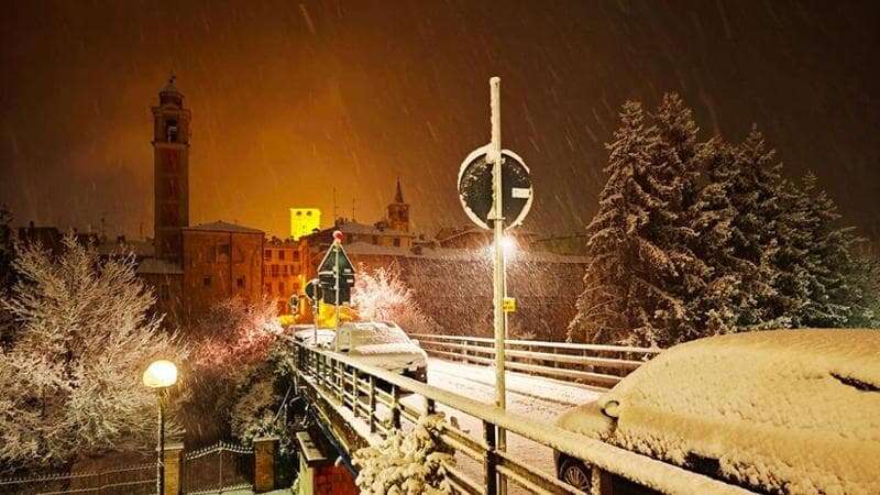 Nell’Oltrepo Pavese la prima neve: spolverata in collina e 25 centimetri al Passo Penice